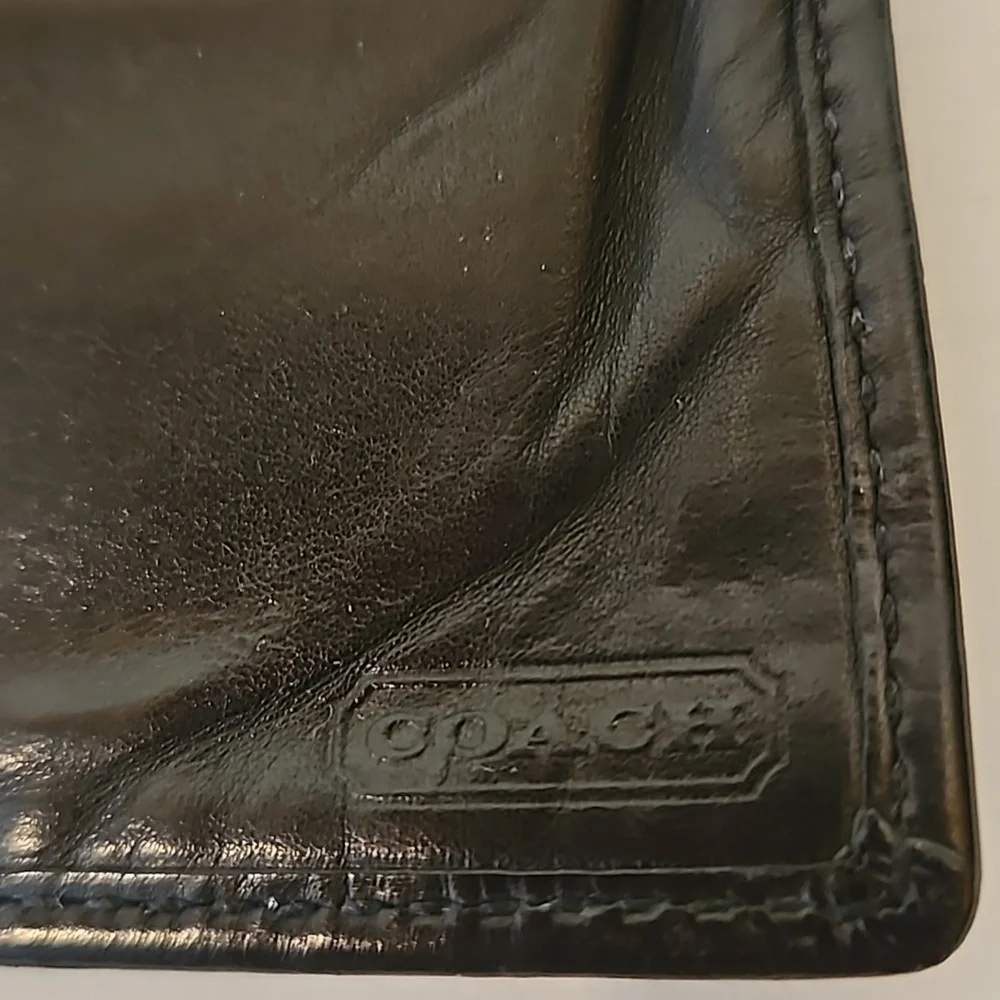 Coach Wallet Leather Bi Fold Classic Traditional Black - Picture 2 of 11